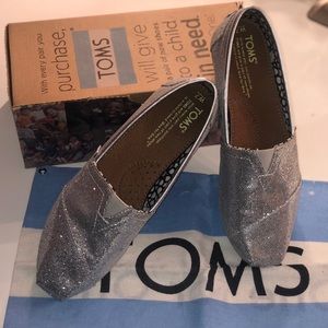 Silver Glitter Classic TOMS